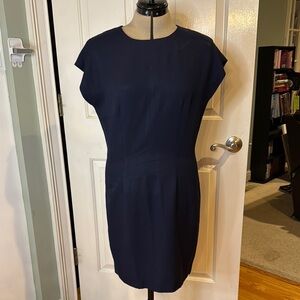 Elegant Navy Blue fitted Sheath Dress